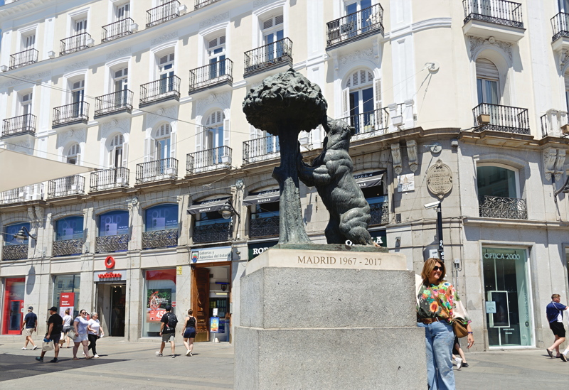 3 - The famous Statue of the Bear and the Strawberry Tree (El Oso y el Madroño) located in Puerta del Sol, Madrid, Spain